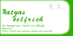 matyas helfrich business card